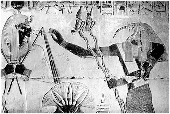 древнеегипетское изображение с символом "Анх"